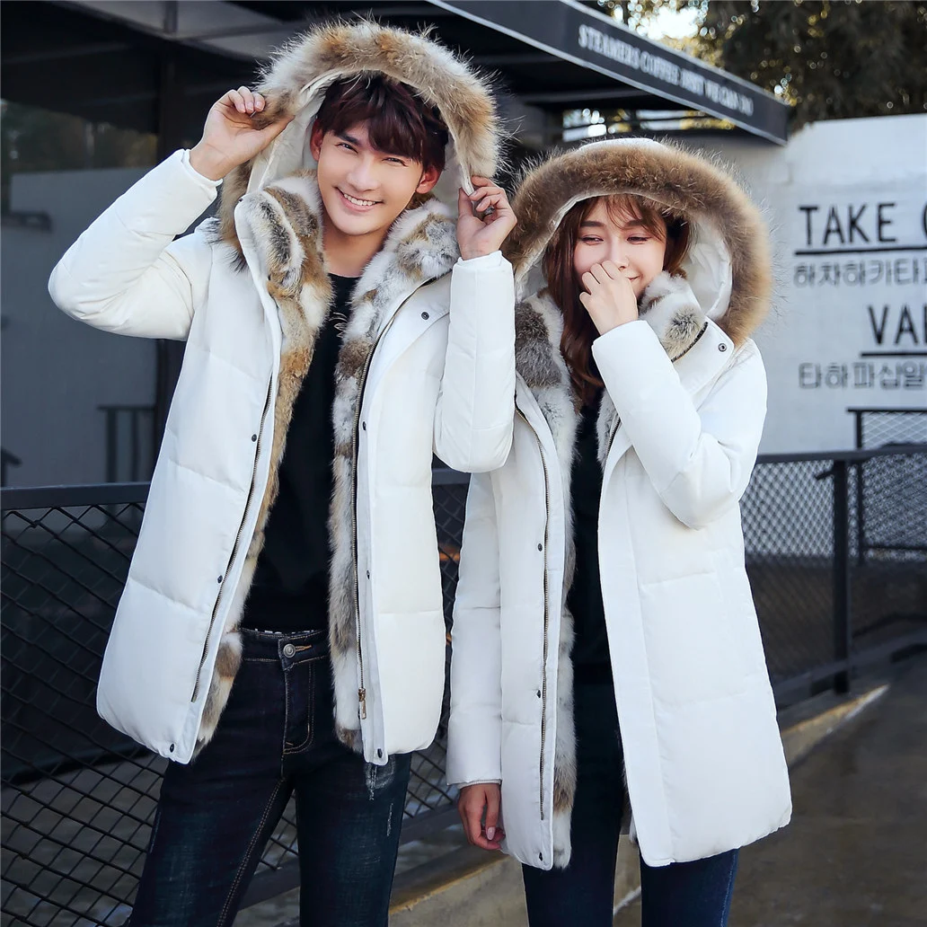 New men's long down jacket, Korean youth style, winter coat, oversized, thickened for warmth, ideal for couples, perfect — photo 13