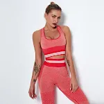 Hızlı Kuruyan Dikişsiz Yoga Yeleği Spor Sütyeni. Egzersiz ve fitness için ideal. Rahatlık ve destek sunar. — Fotoğraf 1