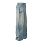 Fashion Washing Gradient Wide-leg Jeans Men. Comfortable and stylish denim trousers. Get the perfect look with these wid — photo 2