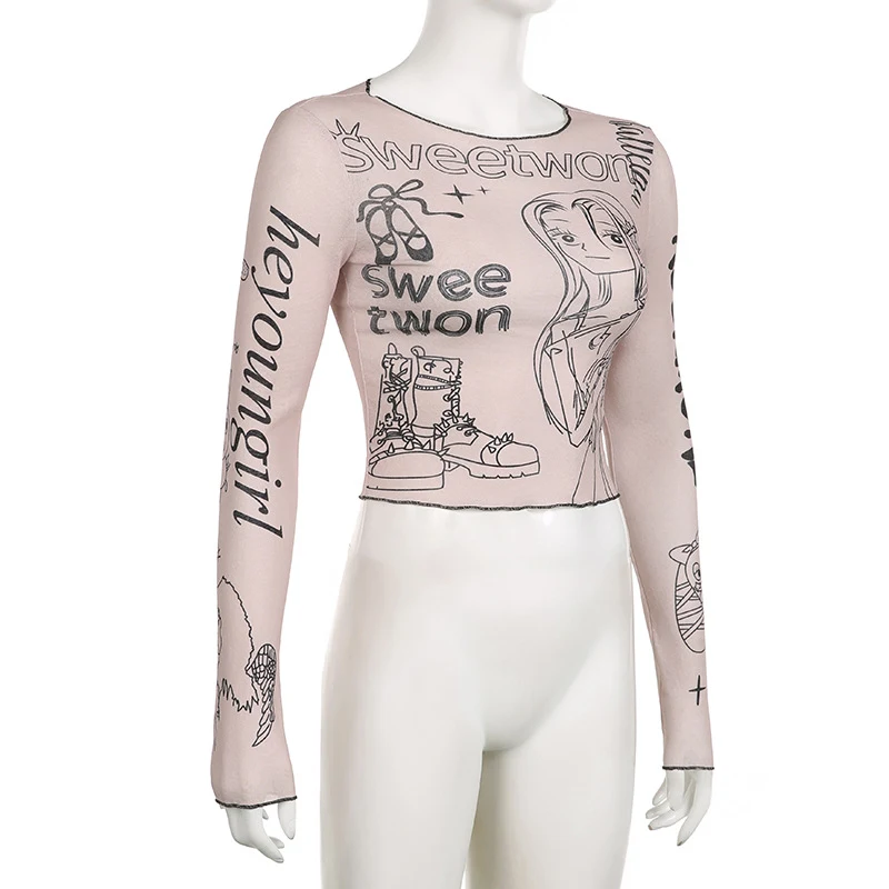 Title 6, Girls Dopamine Wear Cartoon Print Slim Fit Sli...