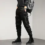 Losse broek met trekkoord en meerdere zakken voor heren, comfortabel en functioneel, ideaal voor dagelijks gebruik en het bieden van extra opbergruimte. — foto 1