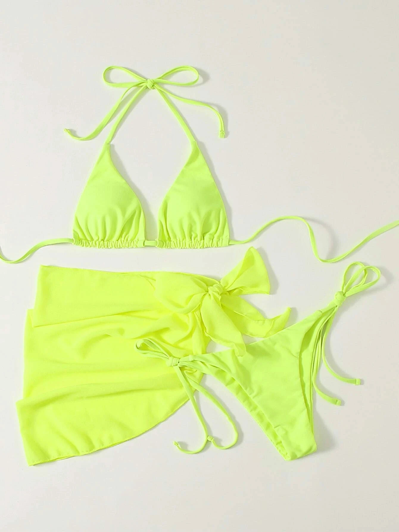 Title 2, Womens three-piece mesh bikini swimsuit. Perfe...
