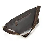 Bolso de cintura de cuero retro para hombre, piel Crazy Horse, ideal para llevar lo esencial con estilo y durabilidad, perfecto para uso diario. — foto 2