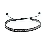 Pulseira Ornamento Artesanal de Fita para Mulher Joia Feita à Mão Elegante Presente Feminino Design Exclusivo — foto 1