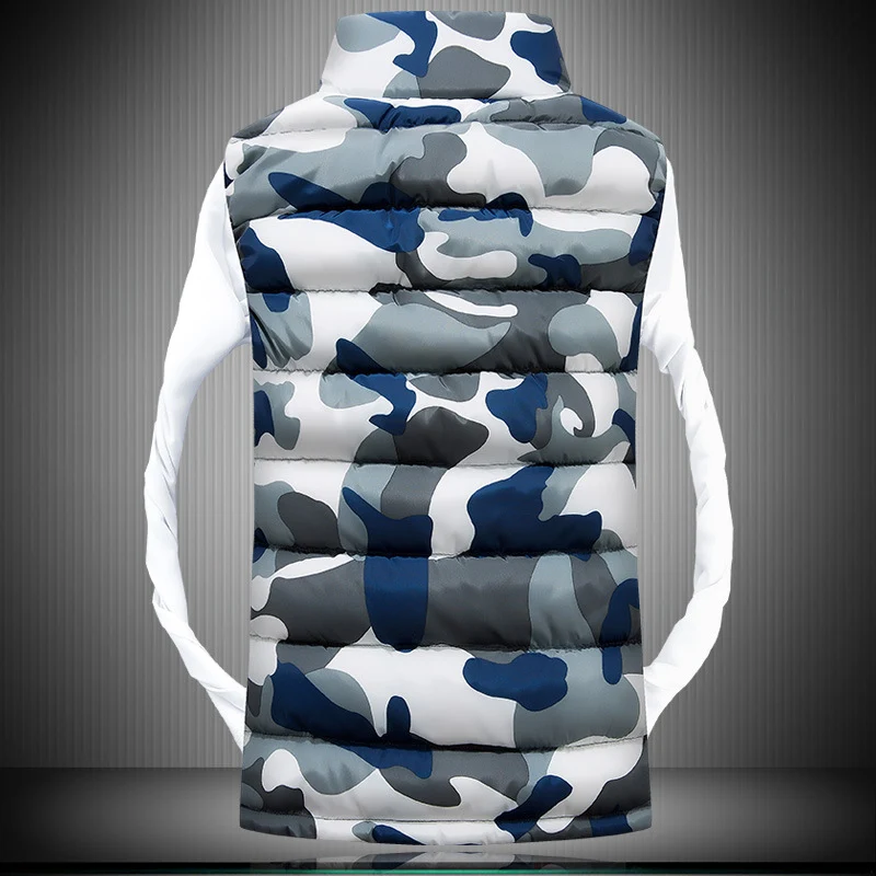 Title 7, Stand-Up Collar Camouflage Couples Waistcoat J...