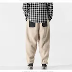 Fall Winter Men's Thick Retro Grain Lambswool Thermal Casual Trousers, Warm and Comfortable for Cold Weather. — photo 1