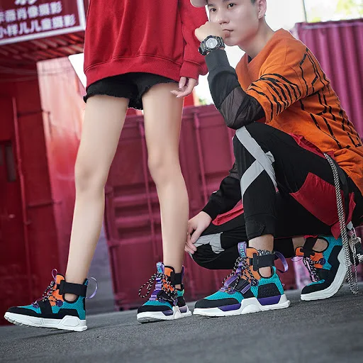 Title 6, New High-Top Breathable Neutral Large Size Snea...