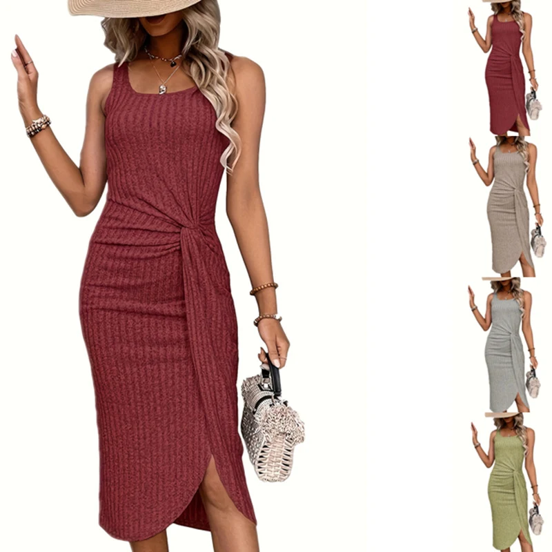 Title 12, Womens Knitted Kinky Vest Dress, featuring a b...