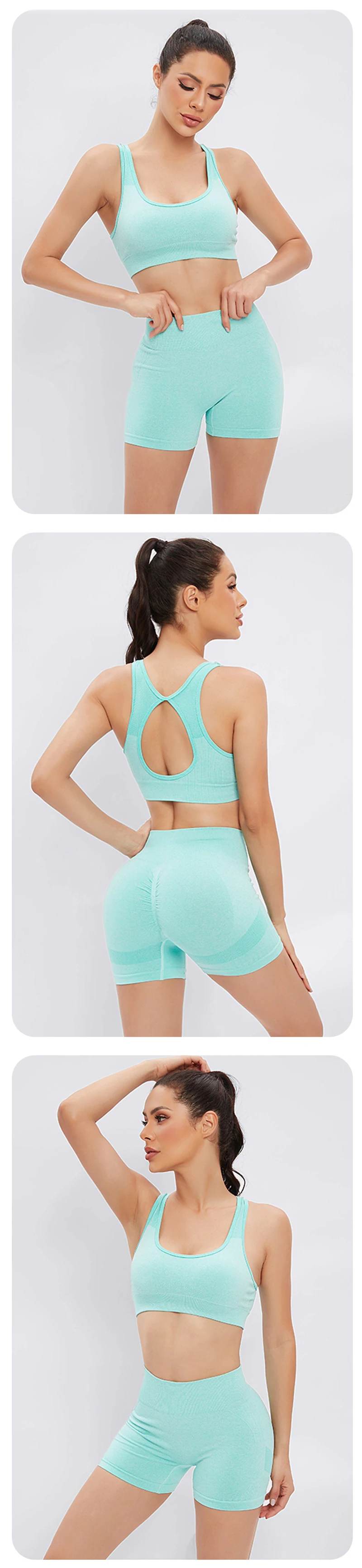 Title 3, 2pcs Yoga Set Womens Vest And Shorts Tracksuit...