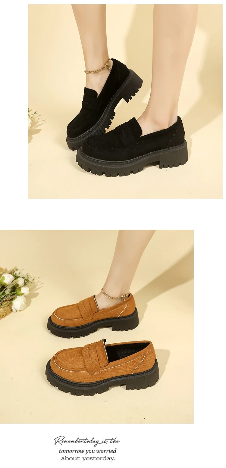 Title 2, British Style Womens Slip-on Leather Shoes Ret...