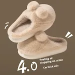 Cute Rabbit Indoor Home Slippers with Velvet Warmth Baotou EVA Anti Slip, providing cozy comfort and safety around your — photo 4