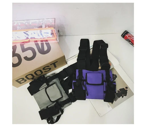 Title 28, Hip-hop chest bag pocket bag for secure storage...