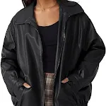 Women's Plus Size Artificial Leather Motorcycle Jacket. Stay stylish and comfortable with this essential piece for a bol — photo 9