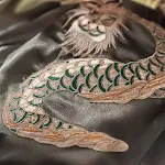 Jaqueta masculina acolchoada de algodão com bordado Dragão das Quatro Bestas Sagradas, conforto e estilo. — foto 5