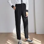 Women's Straight Loose Nine-point Drape Cigarette Trousers offer a relaxed fit, elegant drape and stylish silhouette for — photo 3