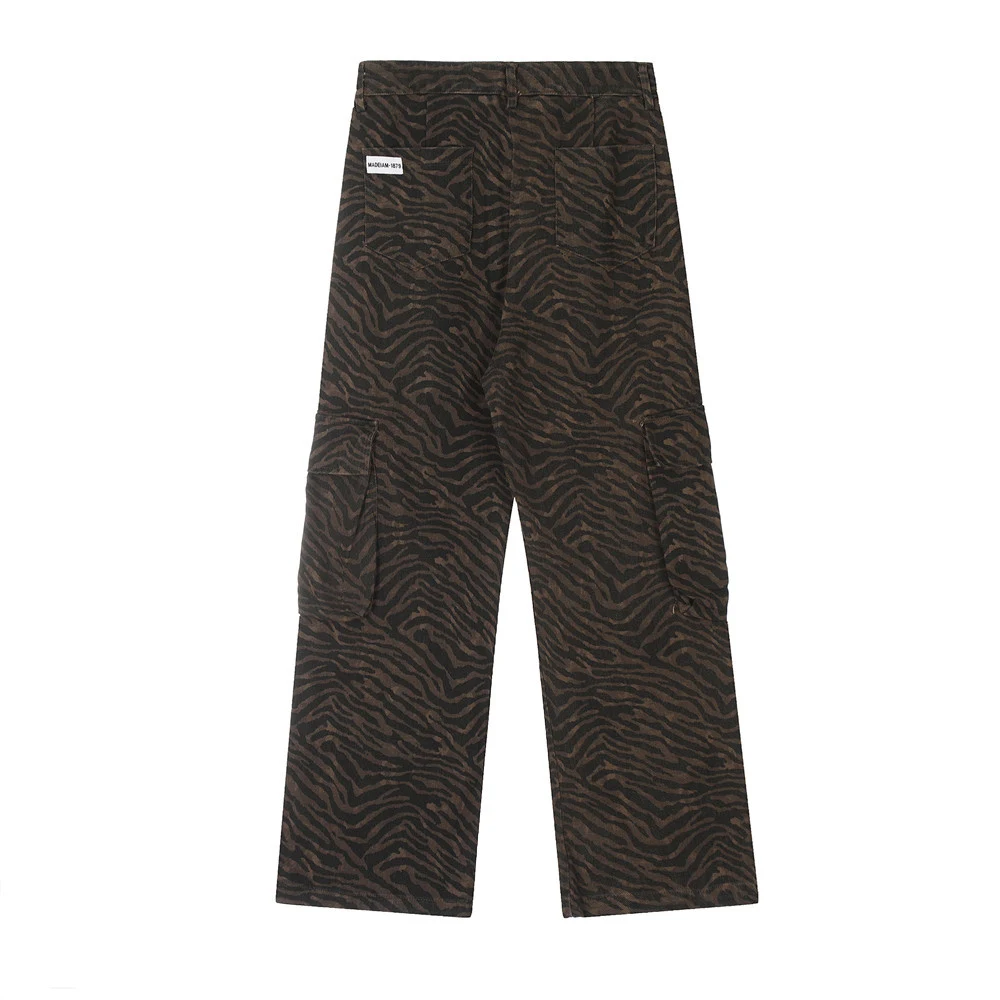 Men's Zebra Print Casual Trousers, comfortable and stylish. Perfect for a relaxed look with a bold zebra design. Ideal f — photo 5