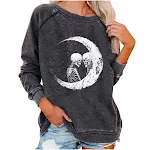 Halloween-Totenkopf-Funky-Print-Sweatshirt für Damen — foto 5