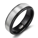 Anel de tungstênio azul largo para homens, durável e moderno. Ideal para uso diário, resistente a riscos e com um visual elegante e sofisticado. — foto 7