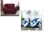 Elastische Sofabezüge schützen und verschönern Ihr Sofa. Perfekte Passform, einfach anzubringen und zu waschen. Erneuern Sie Ihr Wohnzimmer. — foto 32