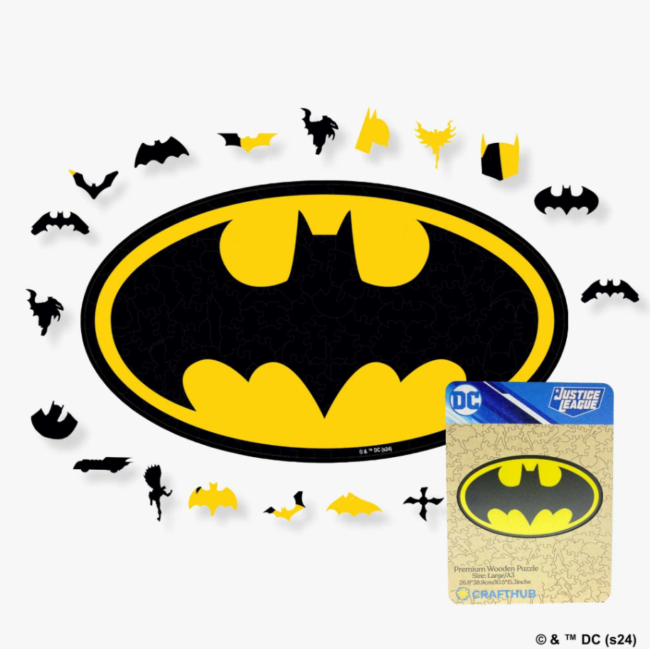 Quebra-cabeça de Madeira Crafthub DC Justice League Divirta-se montando este puzzle de madeira dos heróis da Liga da Justiça. Ideal para crianças e fãs. — foto 1