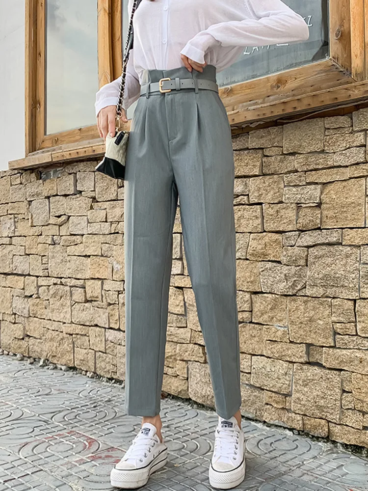 High-Waist Straight-Leg Suit Trousers Casual Pants. Effortless style and all-day comfort, perfect for work or casual wea — photo 5