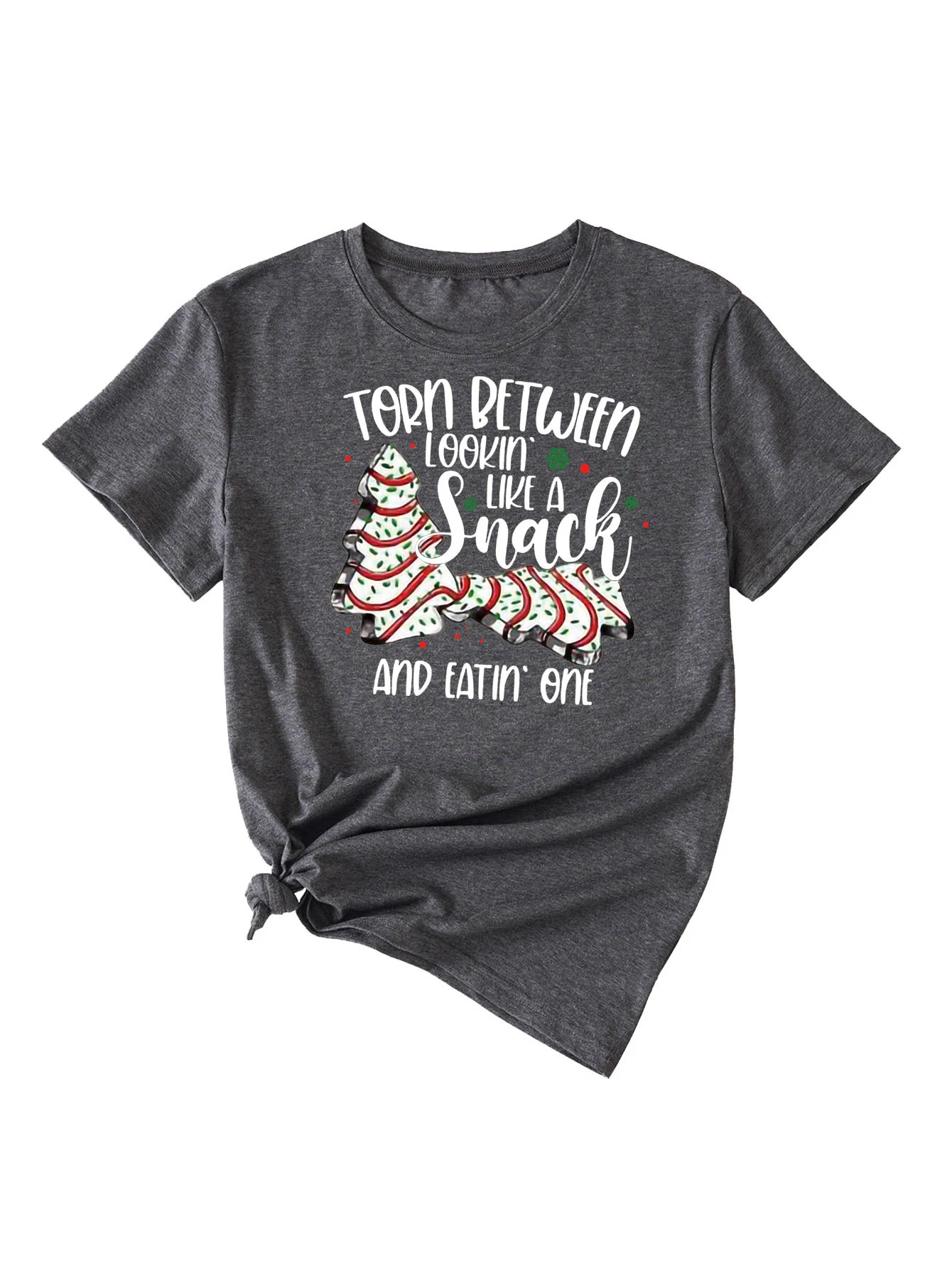 Ladies' Round Neck Short Sleeve Tops with Simple Pattern Printing, providing comfort and style for everyday wear and cas — photo 8