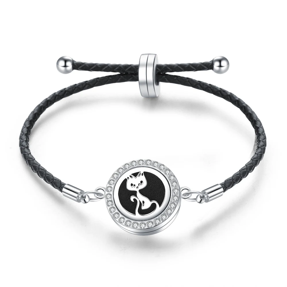 Pulseira Difusora de Óleo Essencial Árvore da Vida de Aço Inoxidável Vazado Aromaterapia para bem-estar. — foto 18