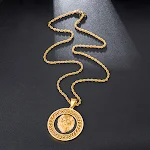 Pingente de cabeça de leão para homens e mulheres, aço inoxidável dourado ou prateado, símbolo de força e proteção, presente ideal. — foto 3