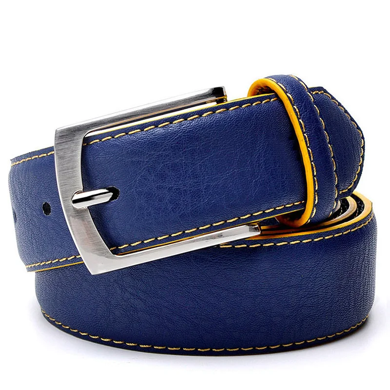 Title 7, Mens Leather Belt with Pin Buckle, Leather Lei...