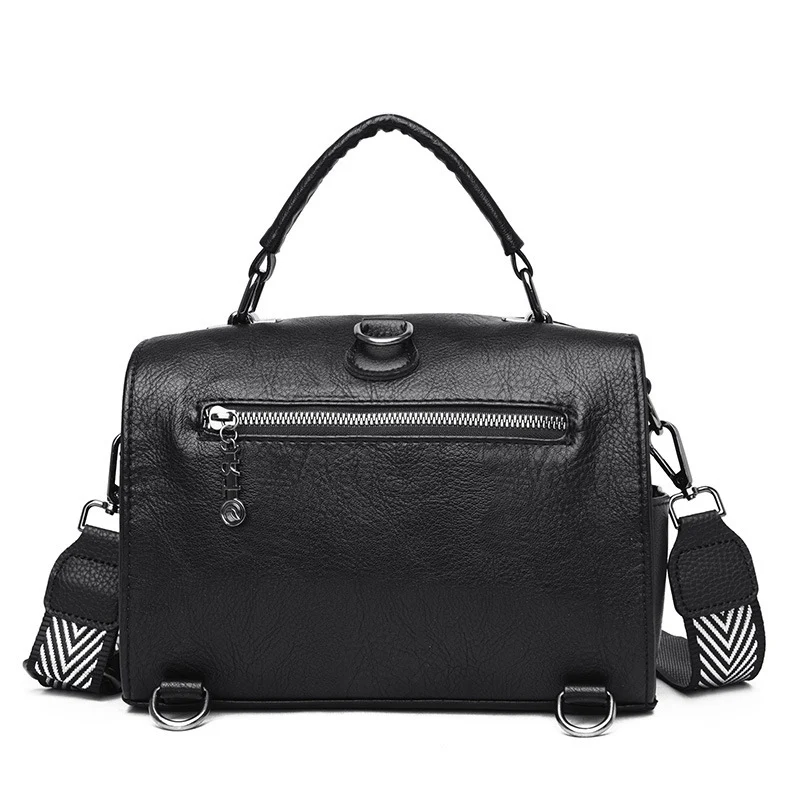 Title 6, Bolsa almofada com tachas de couro macio retrô,...