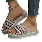 Ethnic Style Women's Summer Slippers Thick Bottomed Fish Mouth Hemp Rope Candy Colored Sandals Beach Shoes for Comfort. — photo 3