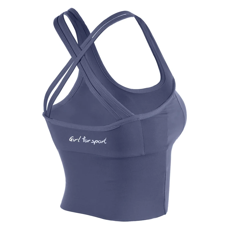 Title 1, Womens backless cross strap sports bra, quick-...