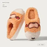 Chinelos de algodão aveludado quentes para uso doméstico, com forro de lã e antiderrapantes, ideais para conforto e relaxamento em casa. — foto 14