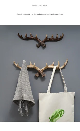 Title 7, American Retro Antlers Hallway Wall Decorations...