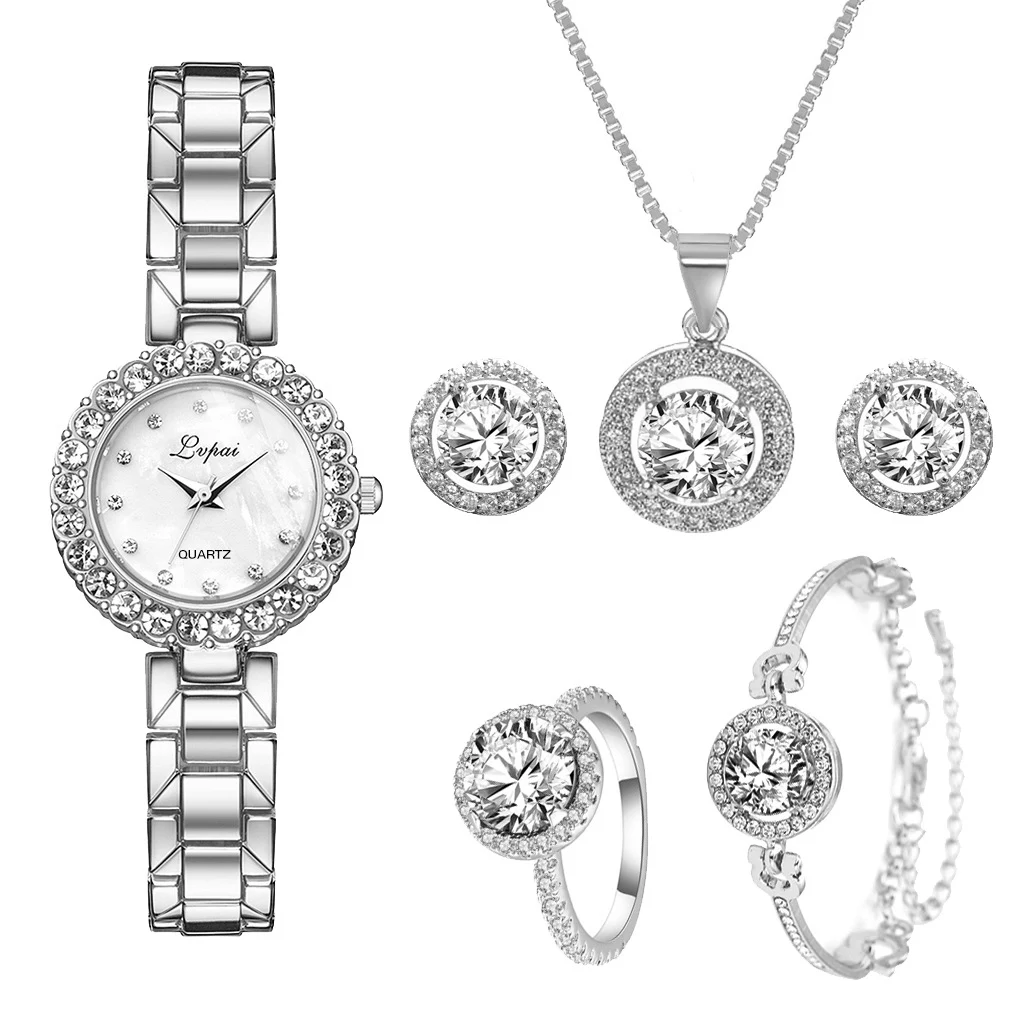 Fashion Ladies Steel Band Watch Band Bacelet Set Quartz — foto 2