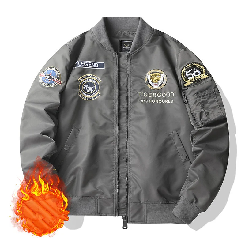 Men's Autumn And Winter Tide Brand Casual Embroidery Baseball Uniform Jacket Clothes. Stylish and comfortable outerwear — photo 3