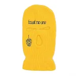 Embroidered Letter Hand-held Three-hole Knitted Hat Warm Ear Protection Riding Cap, perfect for winter outdoor activitie — photo 32
