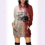 Halloween Women's Hoodie with Blood Print. Comfortable and spooky, perfect for costumes and Halloween celebrations. Get — photo 16