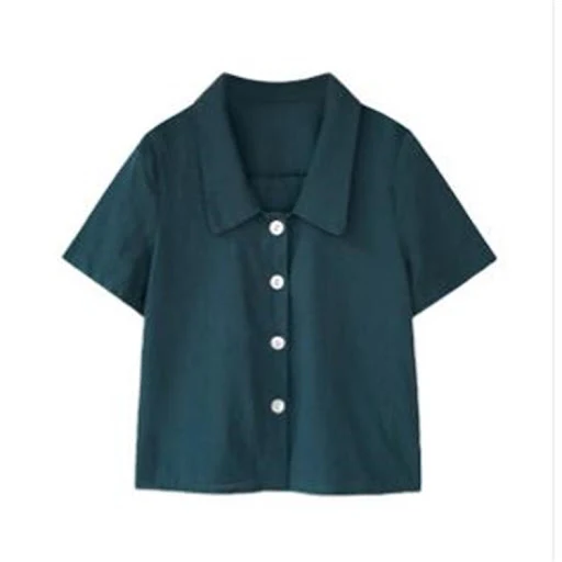 Title 3, Womens Summer New Fashion Solid Color Short-sl...