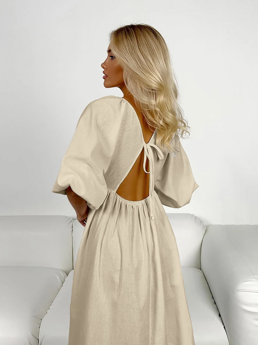 Title 3, Cotton And Linen V-neck Half Sleeve Hollow-out ...