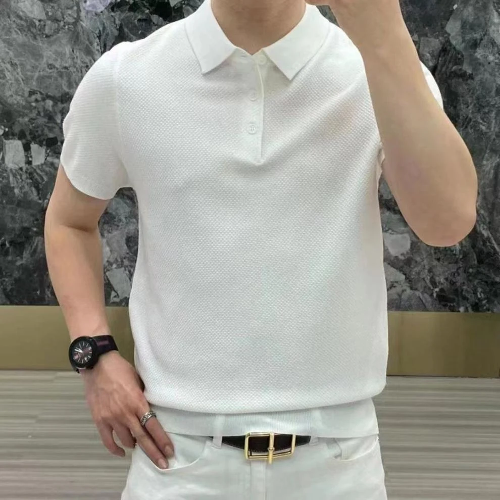 Title 6, Camisa polo masculina de luxo acessível, com es...