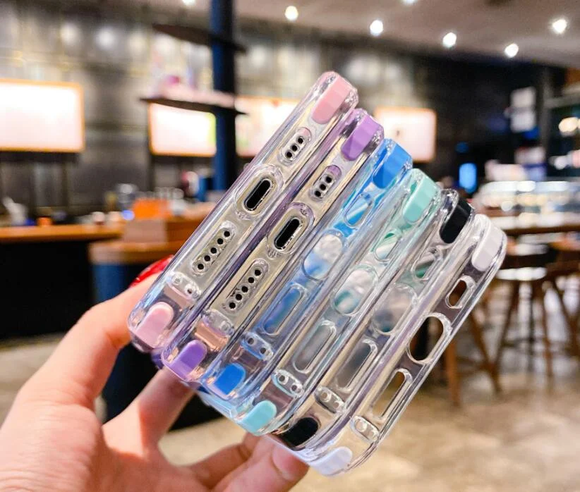 Title 7, Transparent Phone Case with Non-slip Solid Colo...