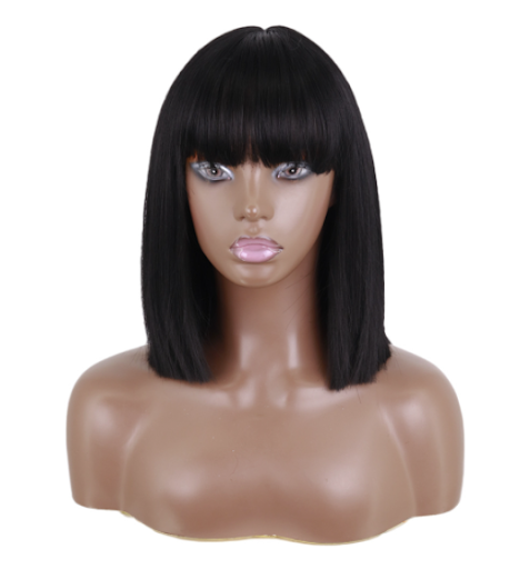 Title 12, Wig Headgear with Bangs, Shoulders, and Clavicl...