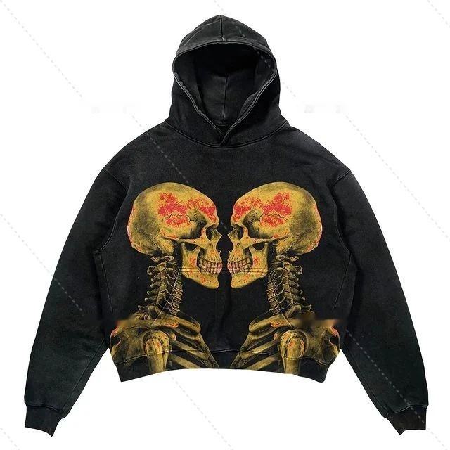 Punk Design Printed Hoodie Fashion Large Gothic Long Sleeve, for a bold and comfortable style, express yourself in this — photo 27