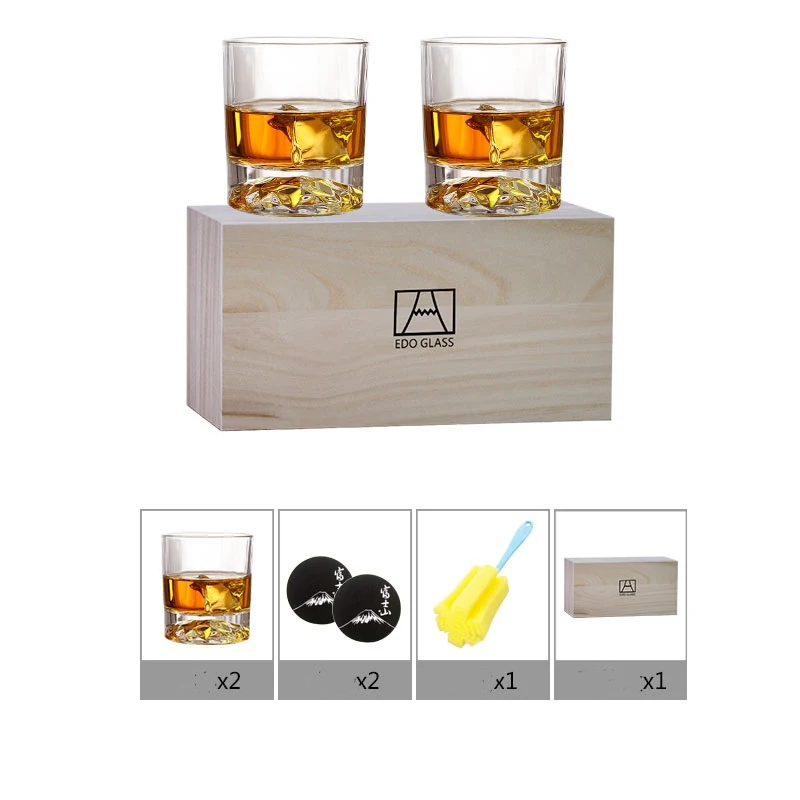 Wooden Box Crystal Cup Set, a perfect gift. Elegantly present and protect your crystal glasses. Ideal for storing and sh — photo 1