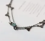 Pulseira de rosas com espinhos Flower Bud original, prata esterlina, camada dupla, estilo coreano simples, para mulheres e amigas. — foto 5
