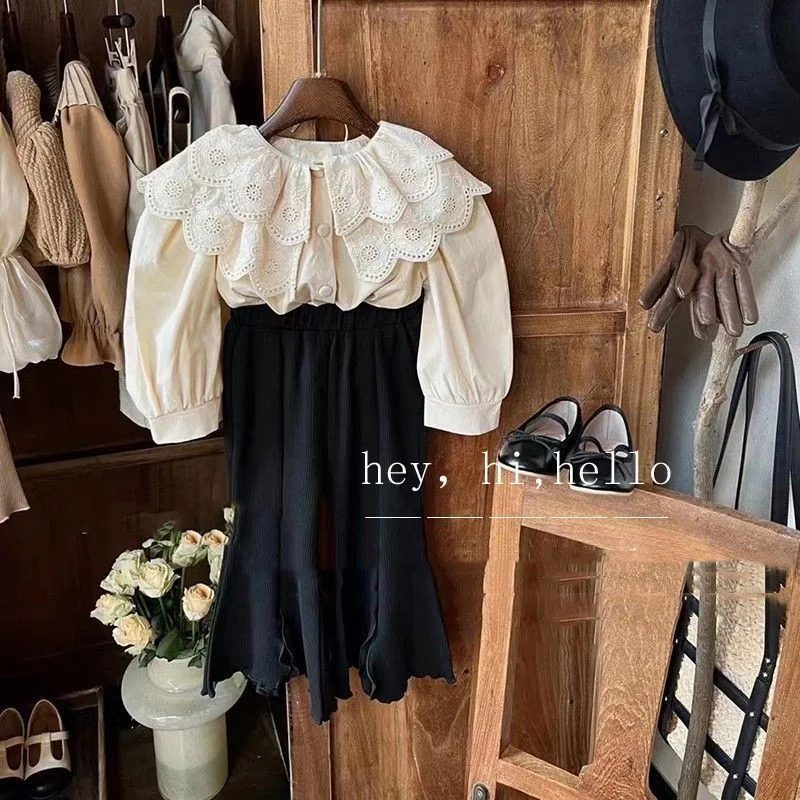Title 2, Camicia in pizzo vintage da ragazza Top versati...