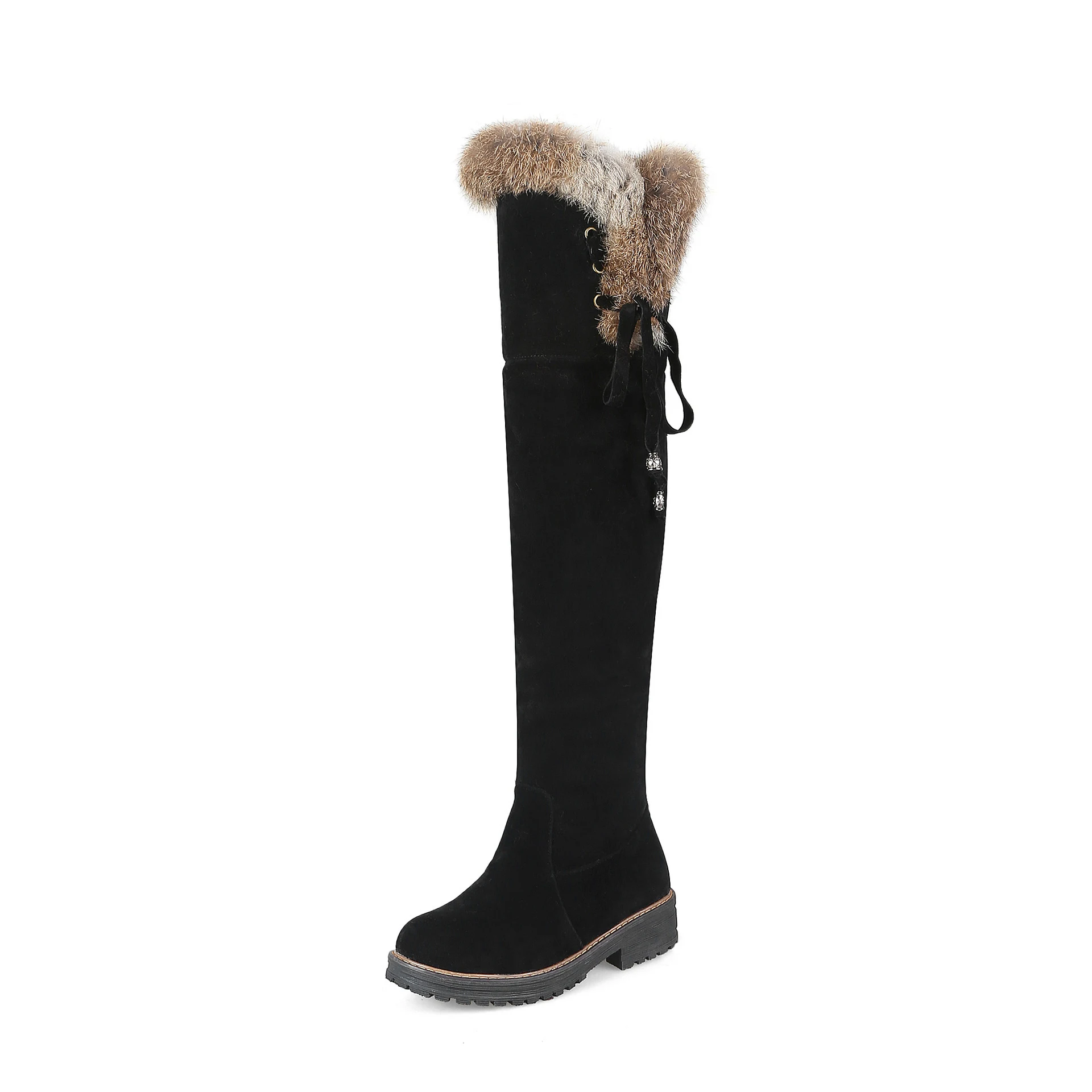 Title 8, Autumn and Winter Simple Plus Size 40-44 Suede ...