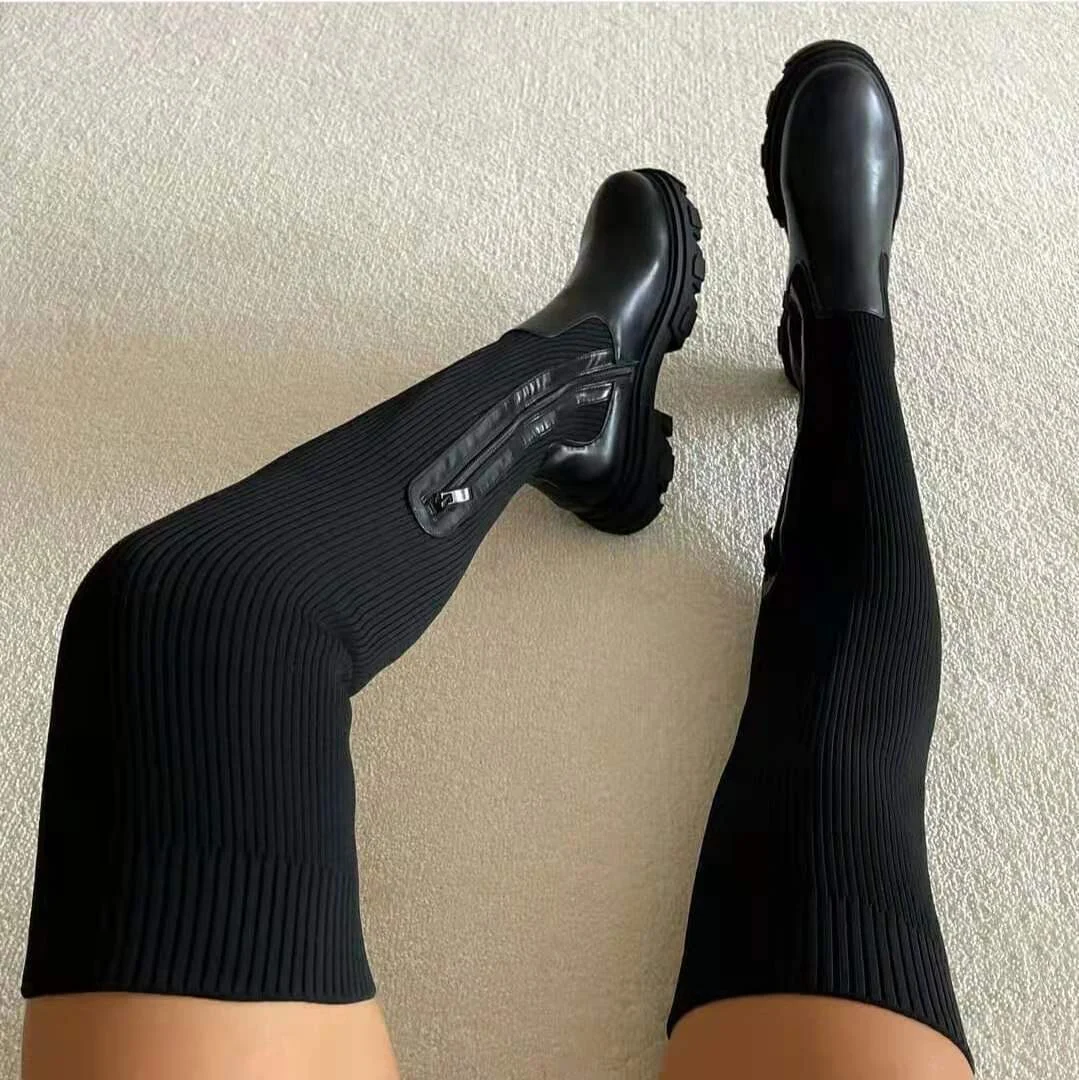 Title 4, Autumn and Winter Womens Over-the-Knee Boots w...