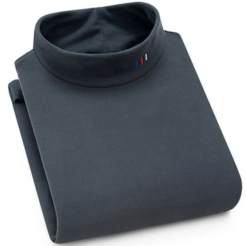 Title 12, Mens Half High Collar Velvet Warm Plus Size Sl...